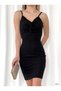 Women's Strappy Crepe fabric Dress with Bust Ruched Detail (Colorful) - 3
