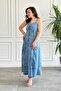 Sleeveless Denim Dress with Front Zipper Detail - 4