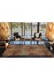 Fuzzy Patterned Woven and Washable Carpet in Coffee Tones miravip9398 - 3