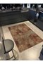 Fuzzy Patterned Woven and Washable Carpet in Coffee Tones miravip9398 - 2