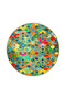 Green Colored Embroidered Themed Patterned Woven Base and Washable Carpet Miravip9394 - 4
