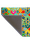 Green Colored Embroidered Themed Patterned Woven Base and Washable Carpet Miravip9394 - 5