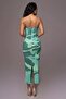 Maxi Length Patterned Gather Detailed Dress - 3