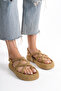 Rope Stringed High Sole Straw Sandals - 4