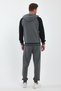 Men's Crochet Detailed Double Pocket Hooded Zippered Sports Tracksuit Set - 9