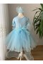 Shiny Sequin Tulle Girl's Evening Dress - 3
