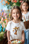 Style-X Daisy and Giraffe Print Crew Neck T-Shirt
