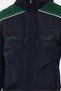 Men's Raglan Sleeve Hooded Zip-Up Sports Tracksuit Set - Navy - 6