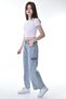 Wide Leg Girl's Jeans Pants - Cotton - 3