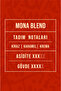 Mona Blend Espresso Harmanı | 250gr. - 2