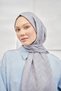 ARMANDA Italian Jacquard Zigzag Pattern Shawl - Silver - 2
