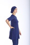 Women's Short Sleeve Hijab Swimsuit - Lycra Solid Color 38-52 - 5
