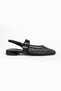 Care Women's Blunt Toe Double Belt Detail Short Heeled Shoes - Ballerinas - 3