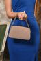 Hand Shoulder Evening Dress Evening Bag with Gold Glitter Chain Strap - 5