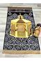 Gift Dowry Bag Digital Print Prayer Rug Set with Prayer Beads Luxury Taffeta Prayer Rug - 5