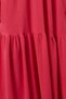 Fuchsia Plain Maxi Skirt with Ruffles and Textured Short Sleeves Stretchy Knitted Maxi Dress Knitted Dress - 3