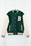 Yeşil Unisex Regular Fit Bomber Yaka Kolej Kışlık Ceket Mont TMNAW24MO00017 - 6
