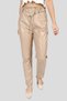 Girl's Lycra Fabric Waist Elastic Faux Leather Skinny Leg Trousers - 2
