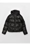 Women's Hooded Plain Puffer Coat - 7
