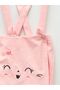 Baby Girl Shorts Skirt with Elastic Waist and Embroidery Detail - 3