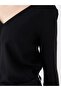 V-Neck Plain Long Sleeve Women's Blouse (W3) - 6