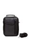 Men's Phone Compartment Steel Case Hand and Shoulder Bag Black (17x22 Cm) - 2