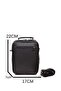 Men's Phone Compartment Steel Case Hand and Shoulder Bag Black (17x22 Cm) - 6
