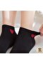 Women's 8 Pairs Combed Cotton Black and White Heart Booties Socks Seasonal Socks - 3