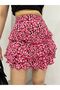 Women's Floral Daisy Patterned Flounce Layered Skirt - 6