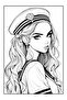 مجموعة كتب تلوين Anime GIRL مع قبعة (كتابان) - 3