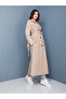 Oversize Patterned Embossed Trench Coat - 5