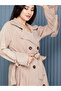 Oversize Patterned Embossed Trench Coat - 8