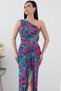 Rochie de seara din satin cu un singur umar DNS1617 - 2