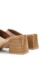 Women's Genuine Leather Beige Heeled Slipper - 5
