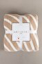 Twin Blanket Soft Cotton Double Blanket Brown Cream 200 x 220 5036A