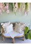 Linen Bohemian Frilly Vintage 4-Piece Square Throw Pillow Cover - 2