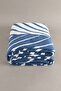 Twin Blanket Soft Cotton Double Blanket Blue Cream 200 x 220 5035A - 5