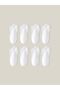8-Piece Basic Model Short Socks White