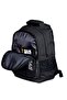 Black-Two Compartment Backpack - 5