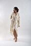 Peshtemal Bathrobe Pareo Cotton Beach Yellow Pine Leaf Pattern 1 Piece Unisex Beachwear Kimono Kaftan - 5