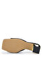 Genuine Leather Black Suede Women's Heeled Slippers - 3