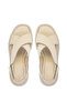 Women's Genuine Leather Beige Heeled Sandals - 5