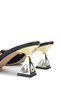 Genuine Leather Black Suede Women's Heeled Slippers - 5