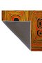 Checkered Orange Colored Trapezoid Flowing Themed Decorative Washable Carpet Miravip9043 - 5