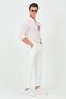 Stretch Fabric Narrow Leg - Men's Cream Color Regular Fit Trousers