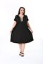 Black V-Neck Ethnic Beaded Dress - 7
