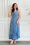 Sleeveless Denim Dress with Front Zipper Detail - 2