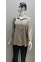 / TBG Glittery 100% Cotton Long sleeve Loose-Fitting Button-Down Women's Shirt - 3