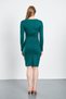 Women's Viscose Crew Neck Camisole Skirt Flounce Midi Dress - Petrol - 6