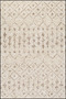Cube Geometric Argyle Patterned Woven Base in Cream Tones and Washable Carpet Miravip9387